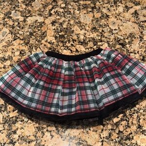Little sleepies Plaid Tulle baby Skirt in Red green and Black